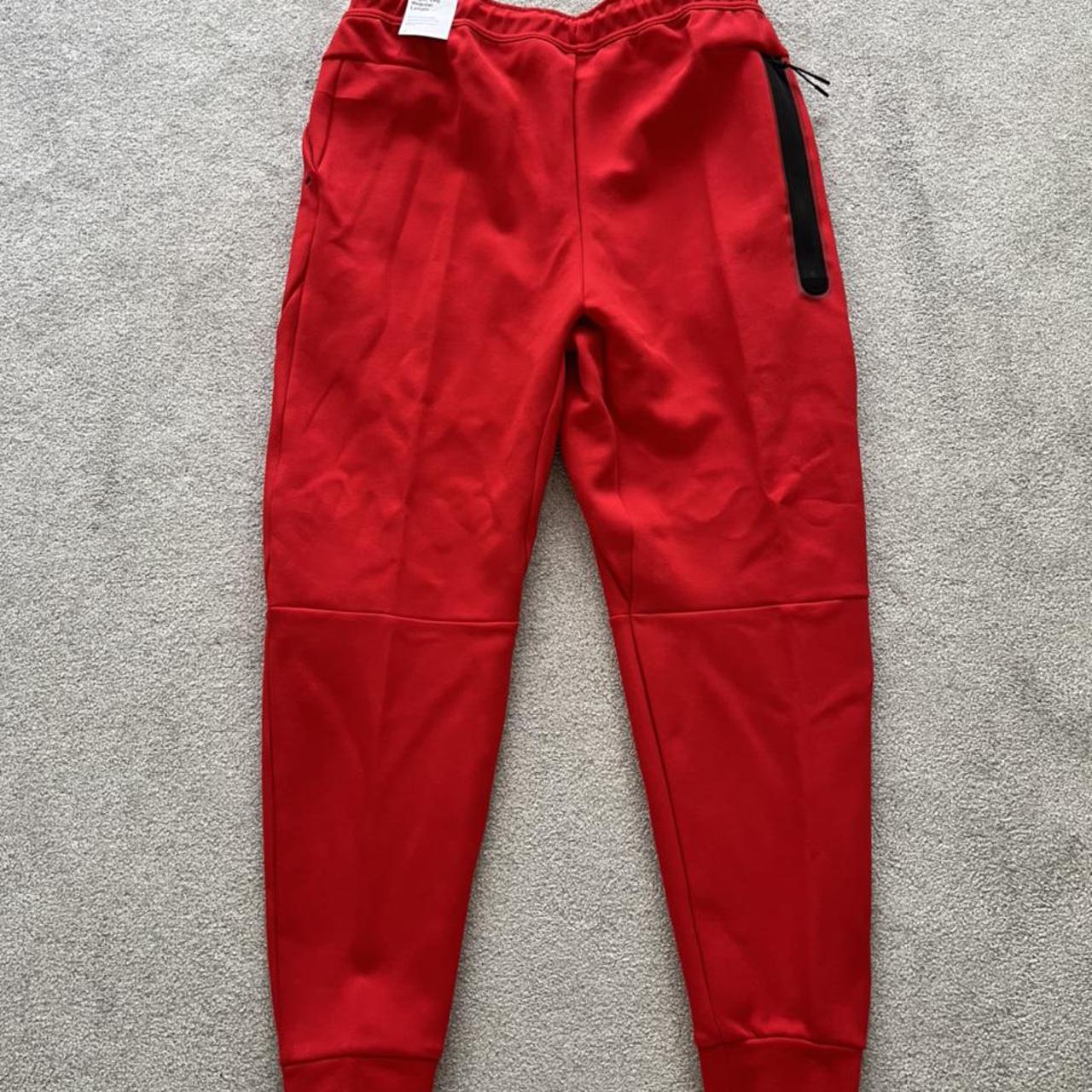 Red nike tech sales sweatpants