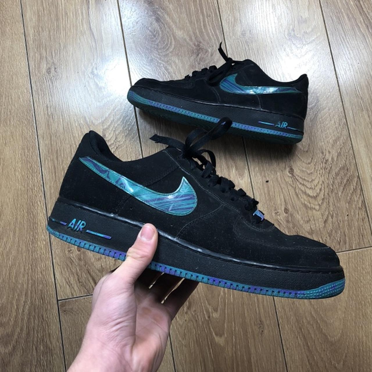 nike air force 1 black turbo green purple venom