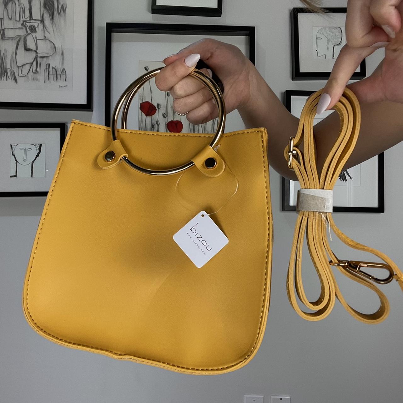 Women's Tan and Yellow Bag | Depop