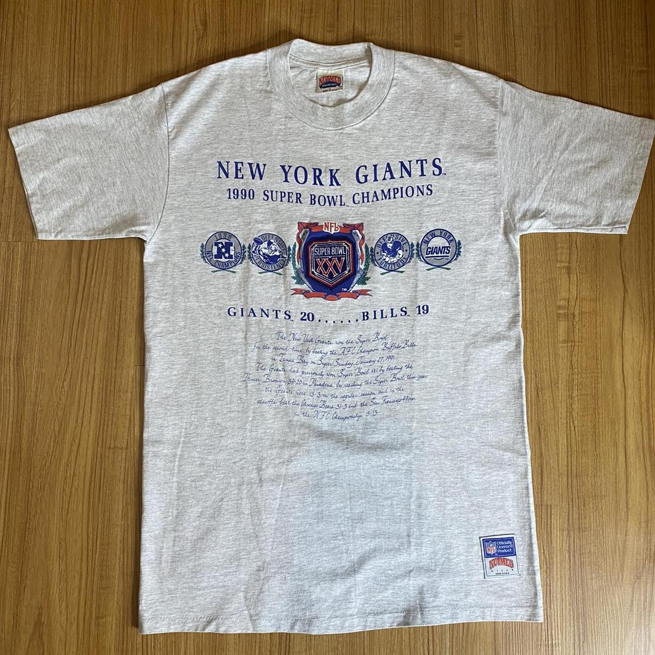 VINTAGE NFL NY GIANTS TEE SHIRT 1991 SIZE MEDIUM MADE IN