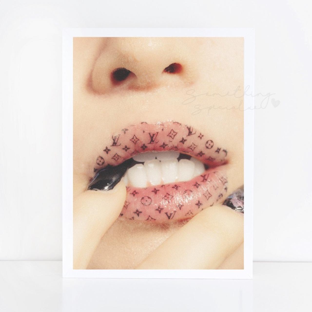 Louis Vuitton Lips - Wall Print, Wall Art, Louis - Depop