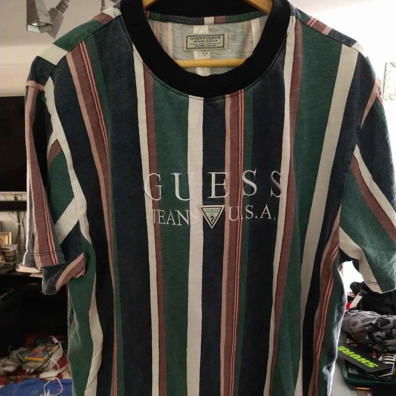 Guess jeans usa 2025 striped t shirt