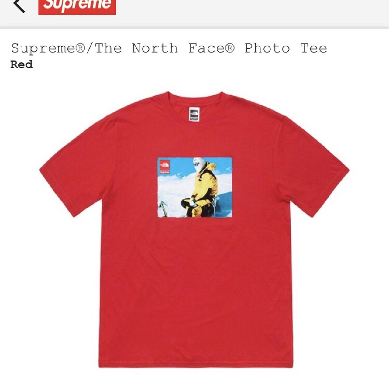 Supreme x the North Face(tnf) Photo T-shirt/Tee... - Depop