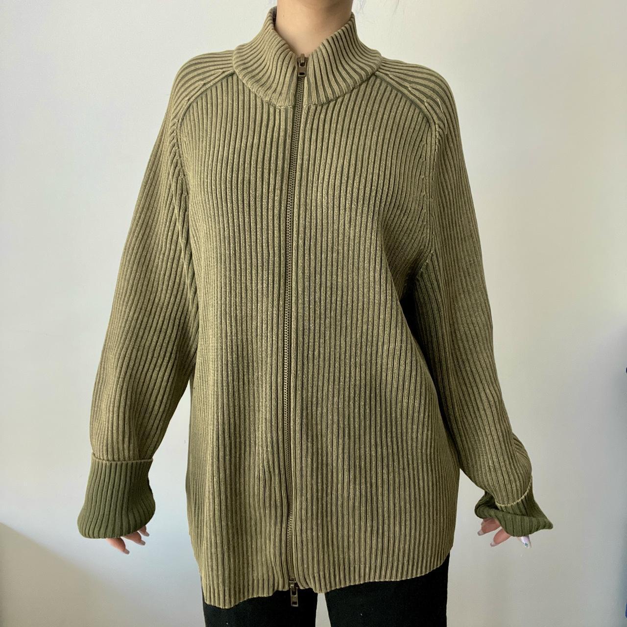 Express Men's Khaki and Green Depop