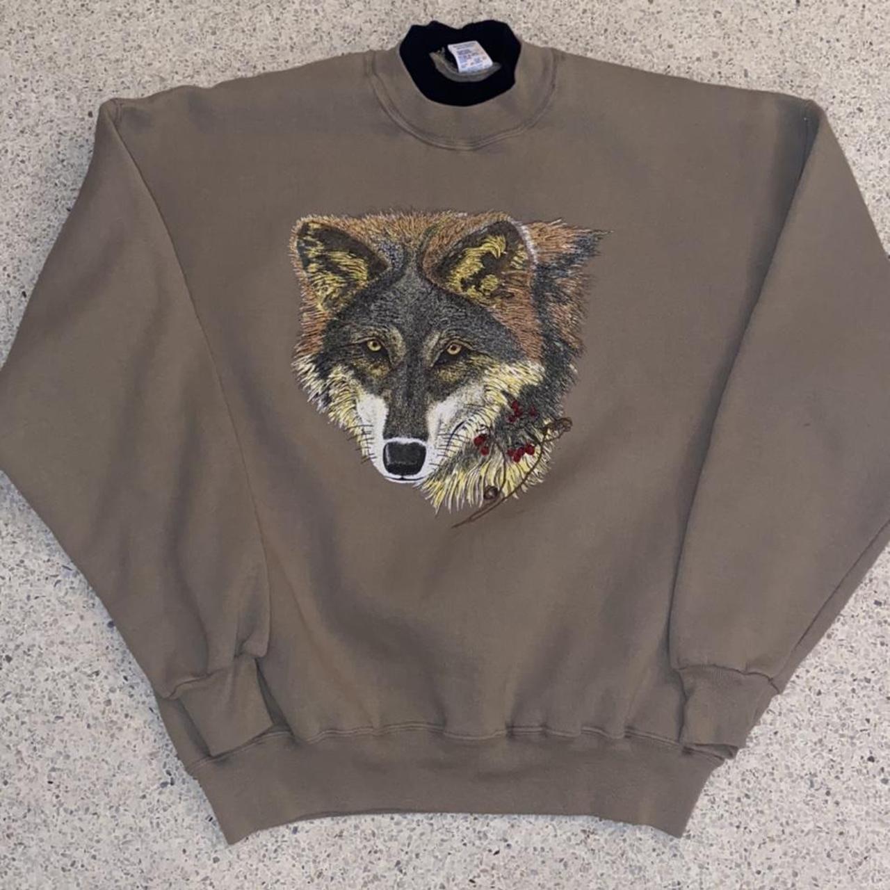 vintage wolf sweater