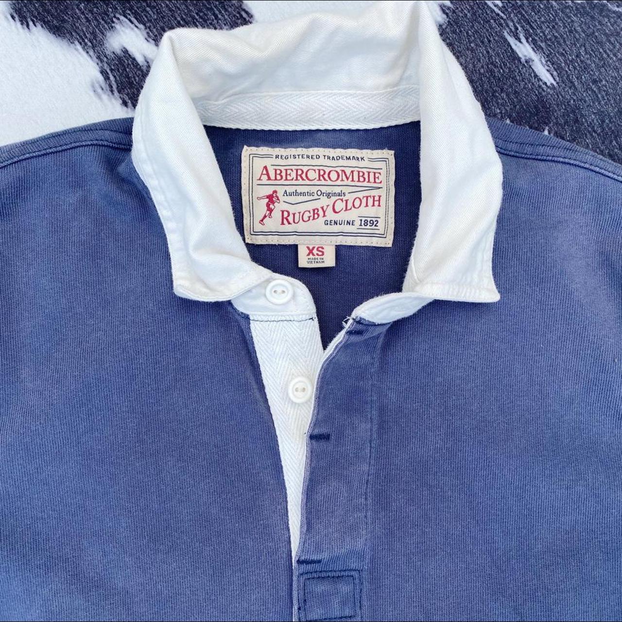 Vintage Abercrombie colorblock rugby style shirt... Depop
