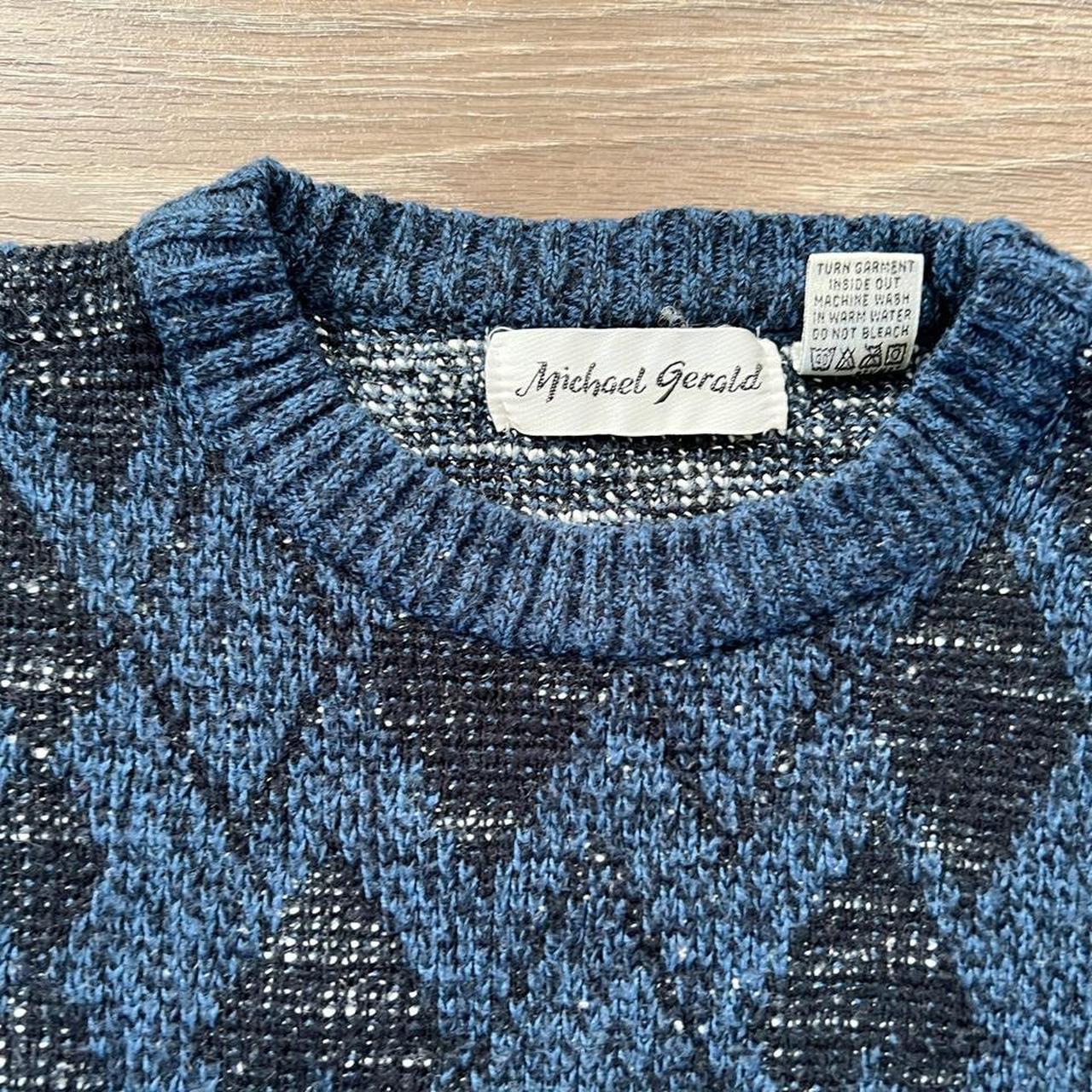 Vintage Michael Gerald chunky knit retro sweater!... - Depop