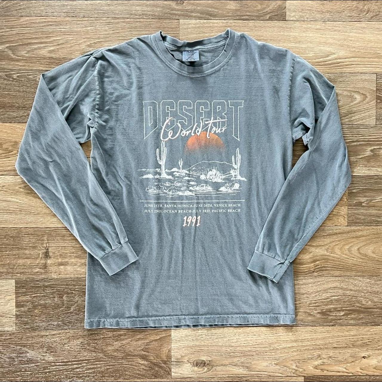 Vintage desert world tour 1991 long sleeve T-shirt... - Depop