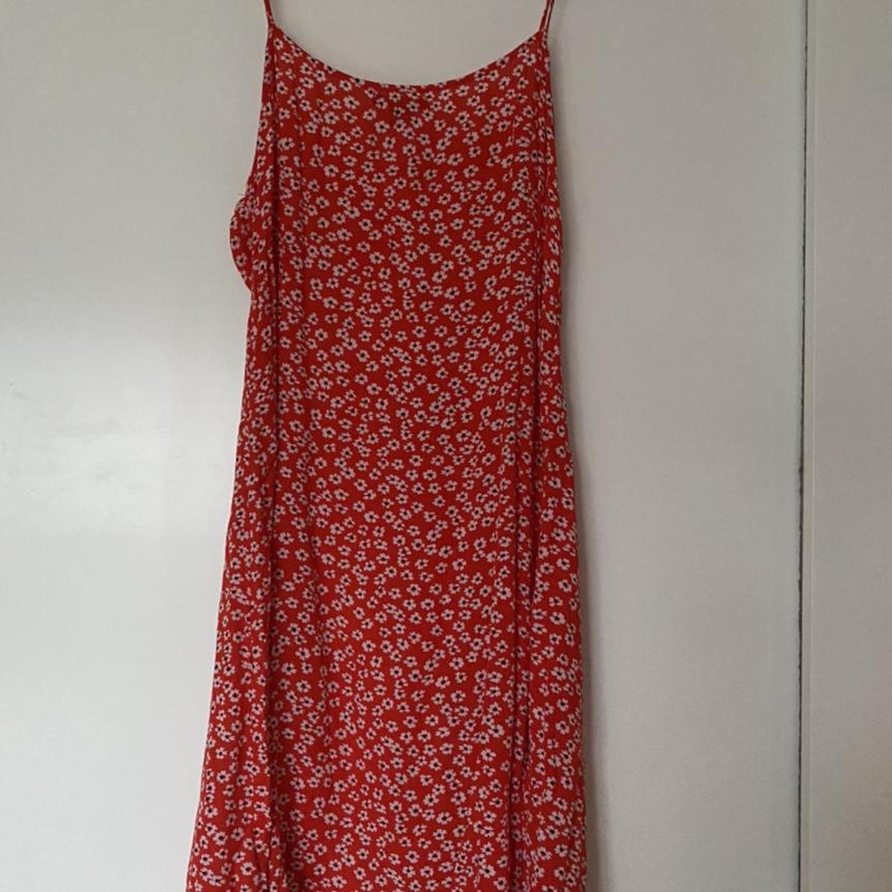 Primark red and white floral dress Age 14-15 Would... - Depop