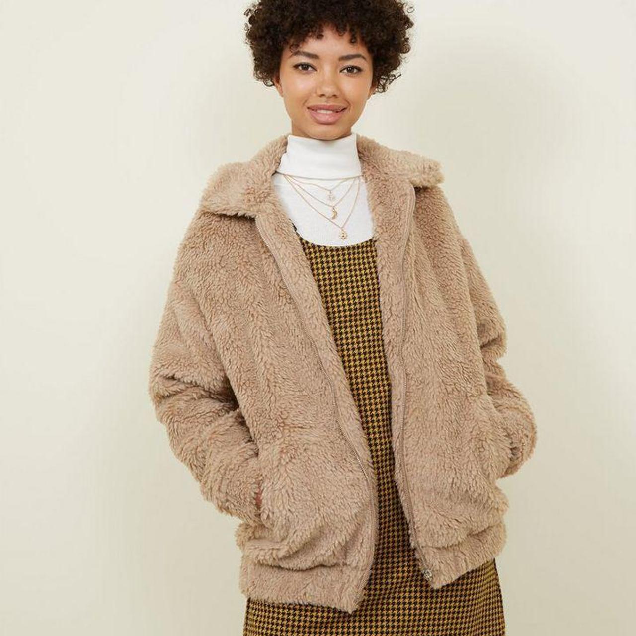 new look teddy bear coat