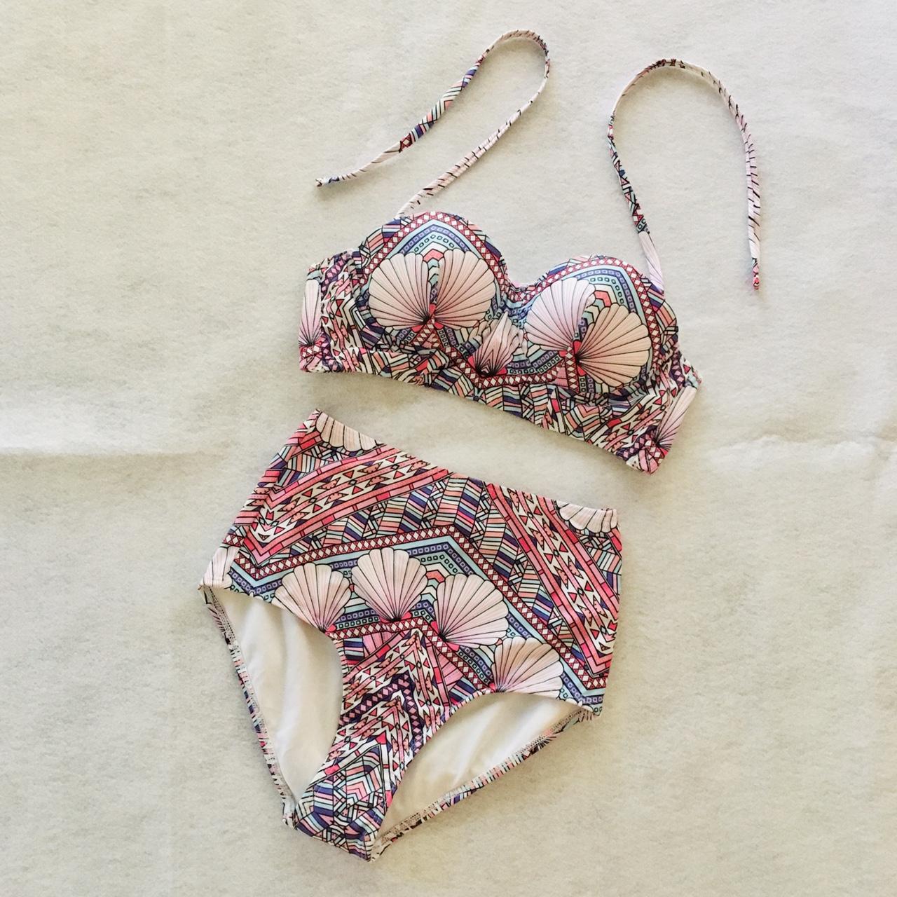 ModCloth’s “Beachy as ABC” Swimsuit top + Bottoms in... - Depop