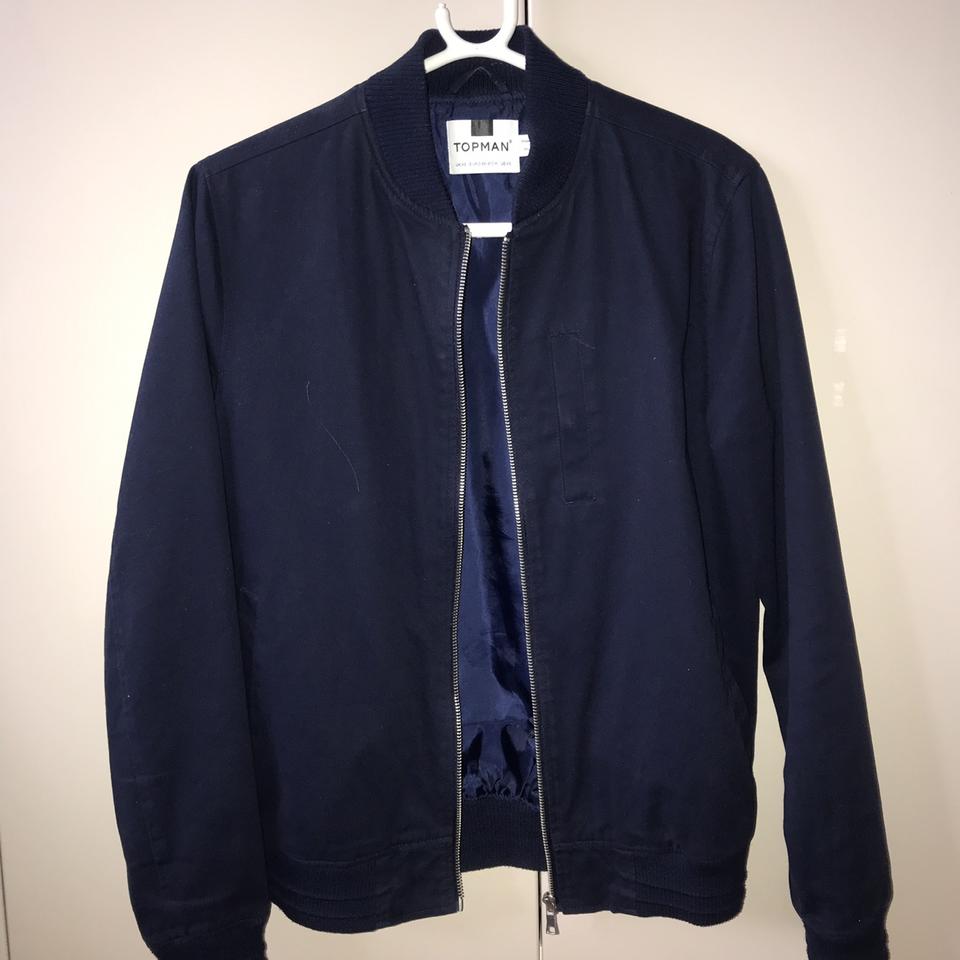 Topman navy sale bomber jacket