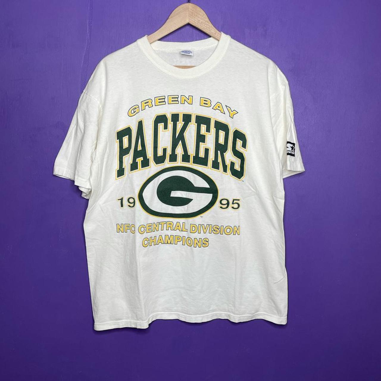 Starter Mens Green Bay Packers Graphic T-Shirt, White, Large