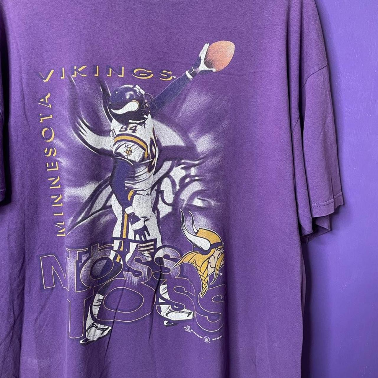 Vintage 90s Randy Moss Minnesota Vikings T shirt - Depop