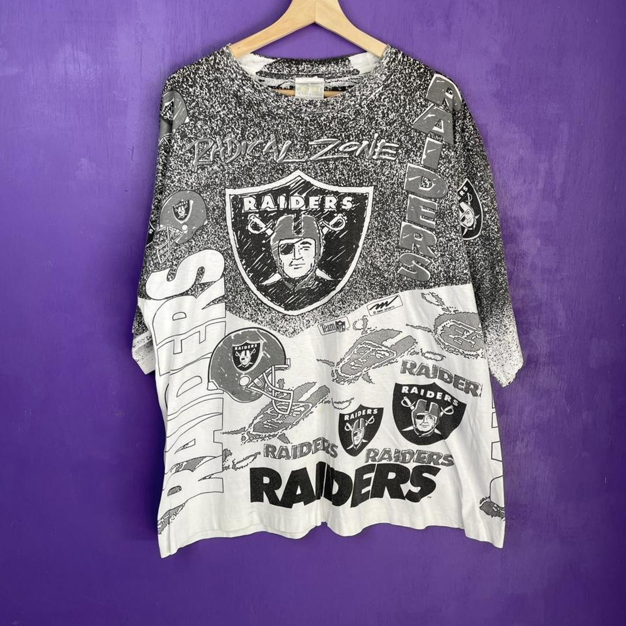 Vintage 90s Oakland Raiders graphic tshirt Mens - Depop