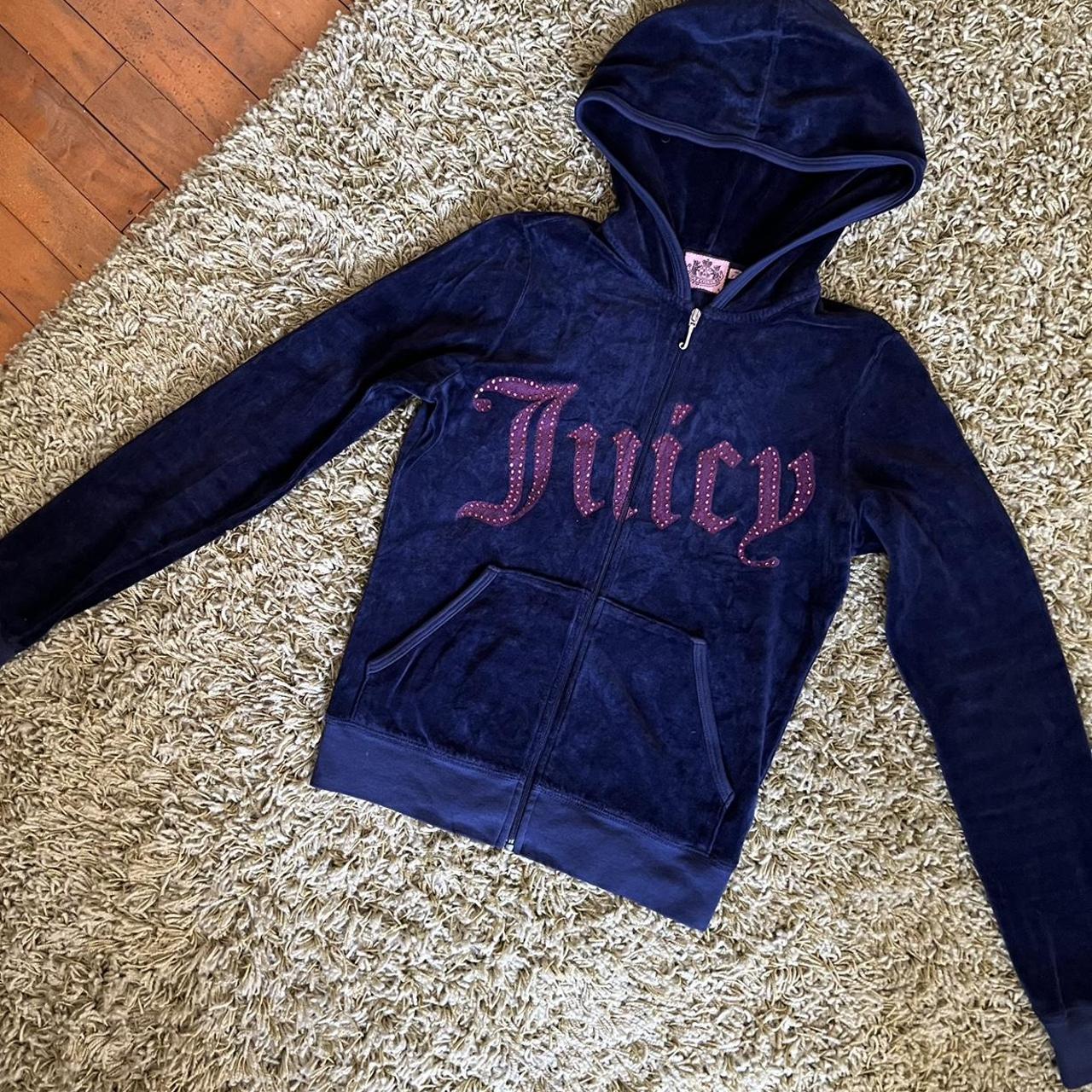 The “Juicy Girl” Navy Velour Juicy Couture Tracksuit... Depop