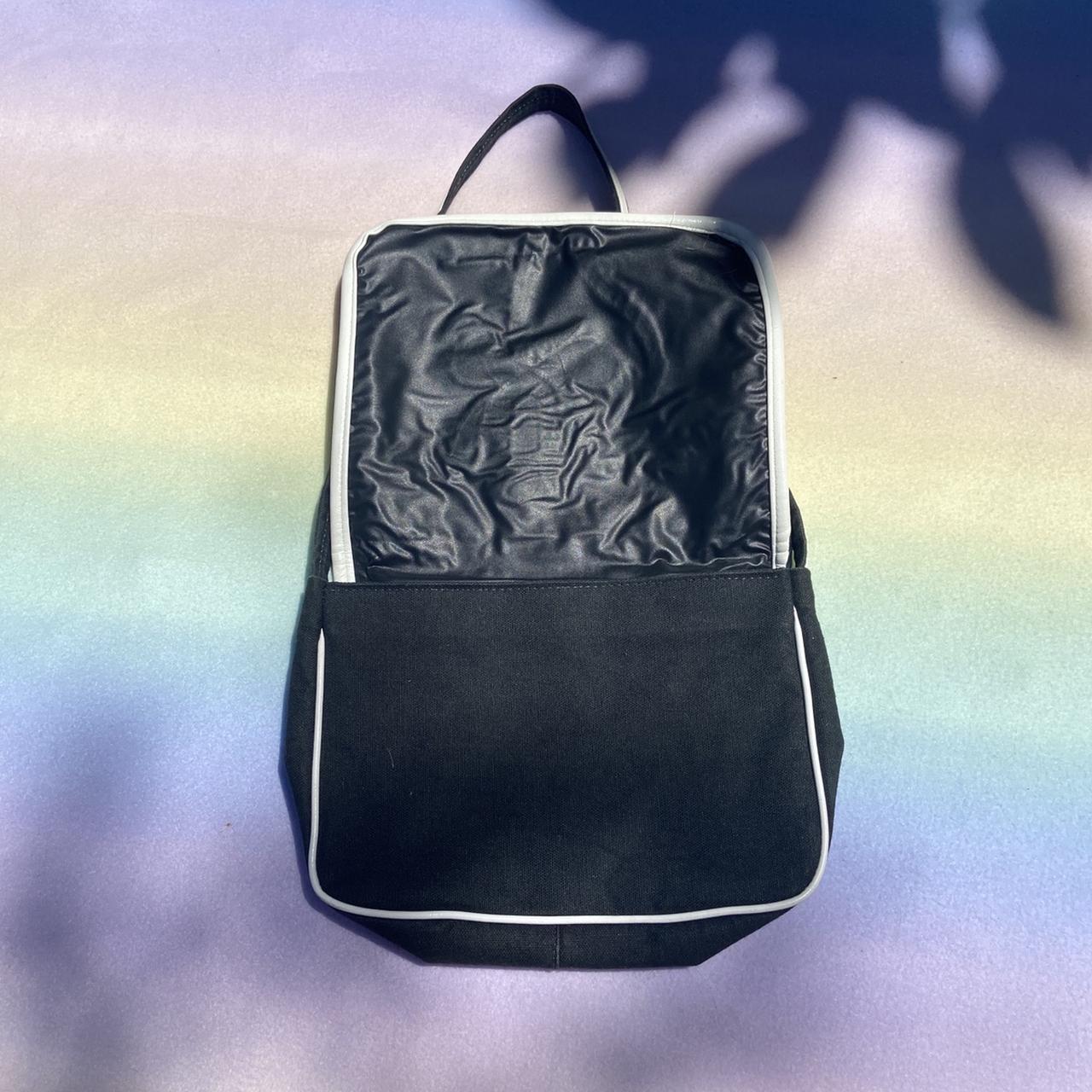The “Flower Power” Bag Vintage Black bag with white... - Depop
