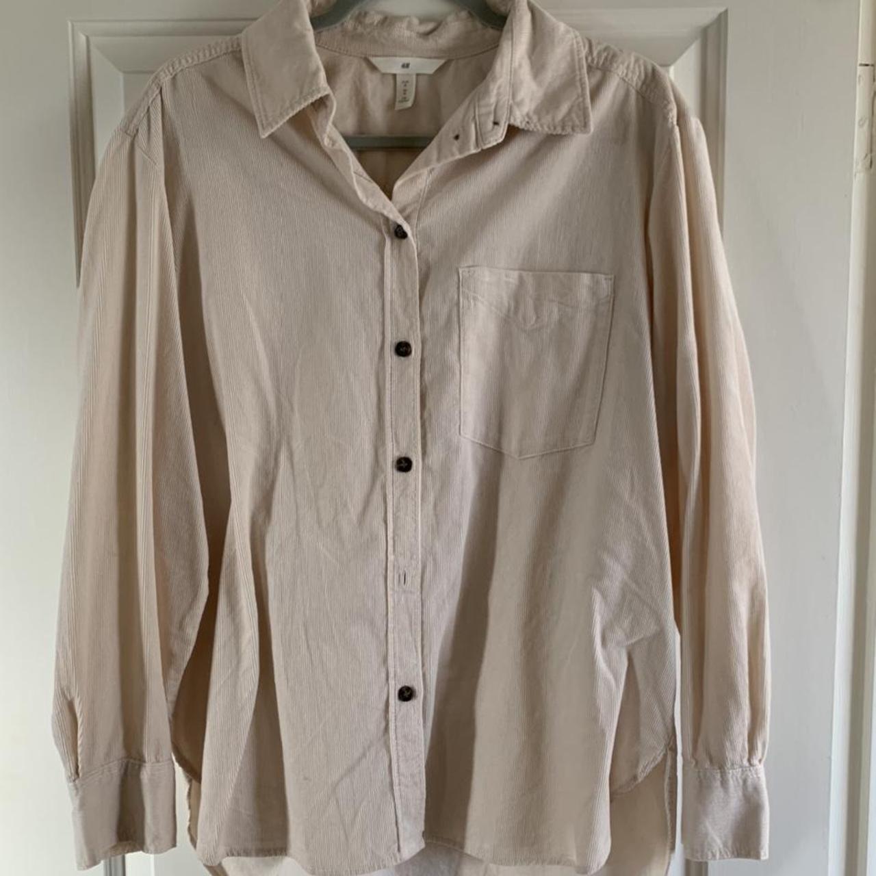 H&M Women's Cream and White Jacket | Depop