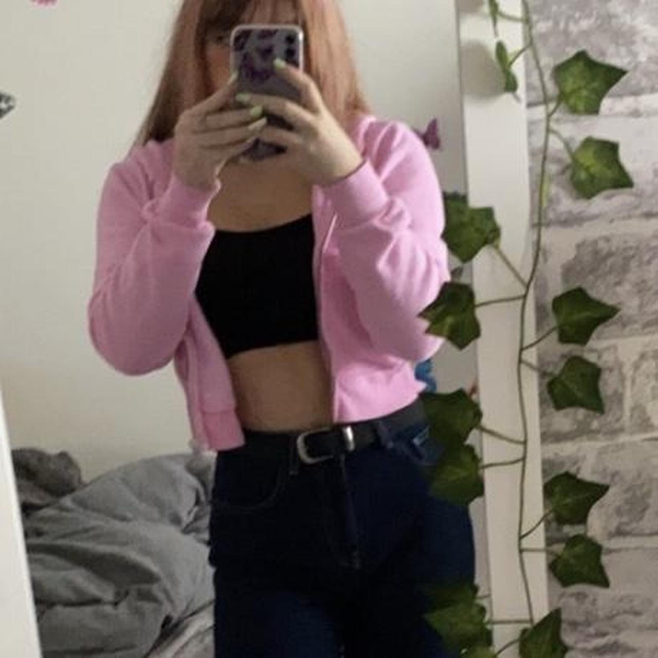 brandy melville crystal hoodie in bubblegum pink so... Depop