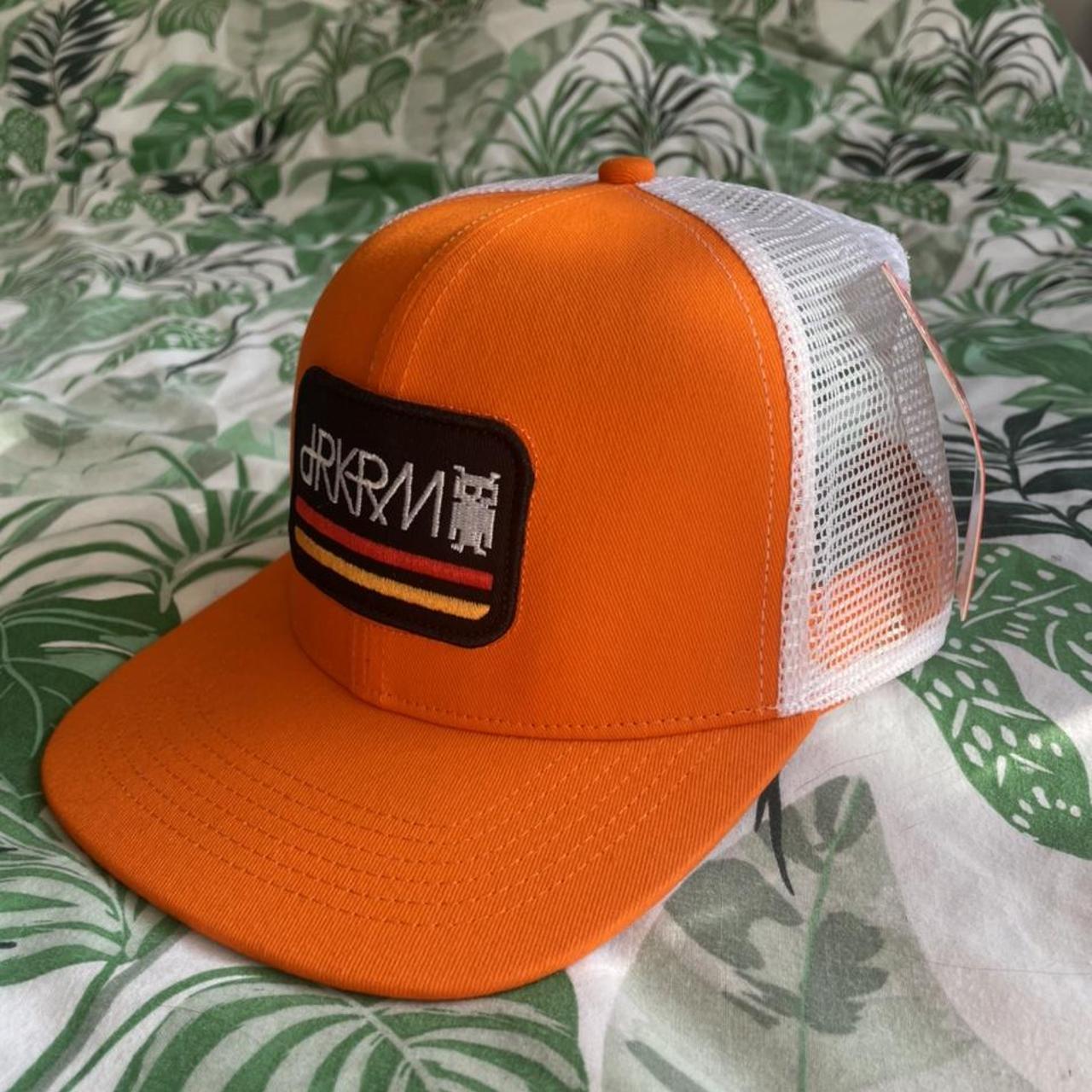 Brand new DARKROOM trucker cap Orange peak and... - Depop