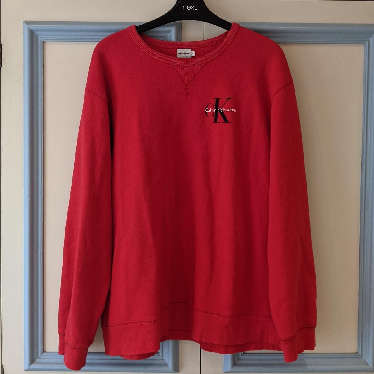 Red calvin klein sale sweater