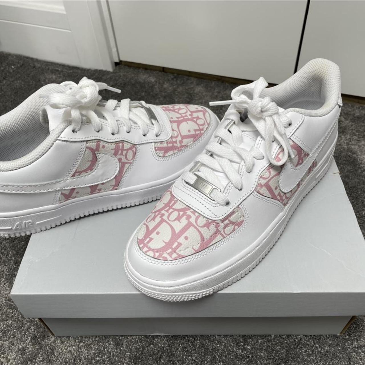 Nike Air Force 1 floral design. • Condition: New; - Depop