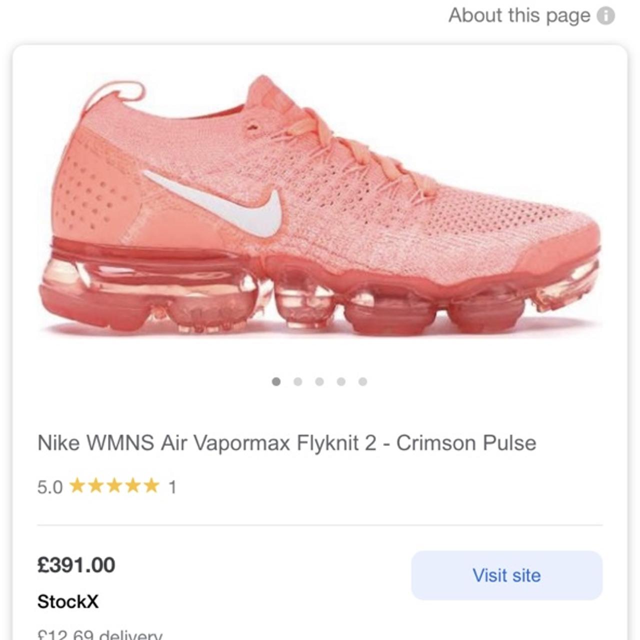 Vapormax flyknit 2 crimson on sale pulse