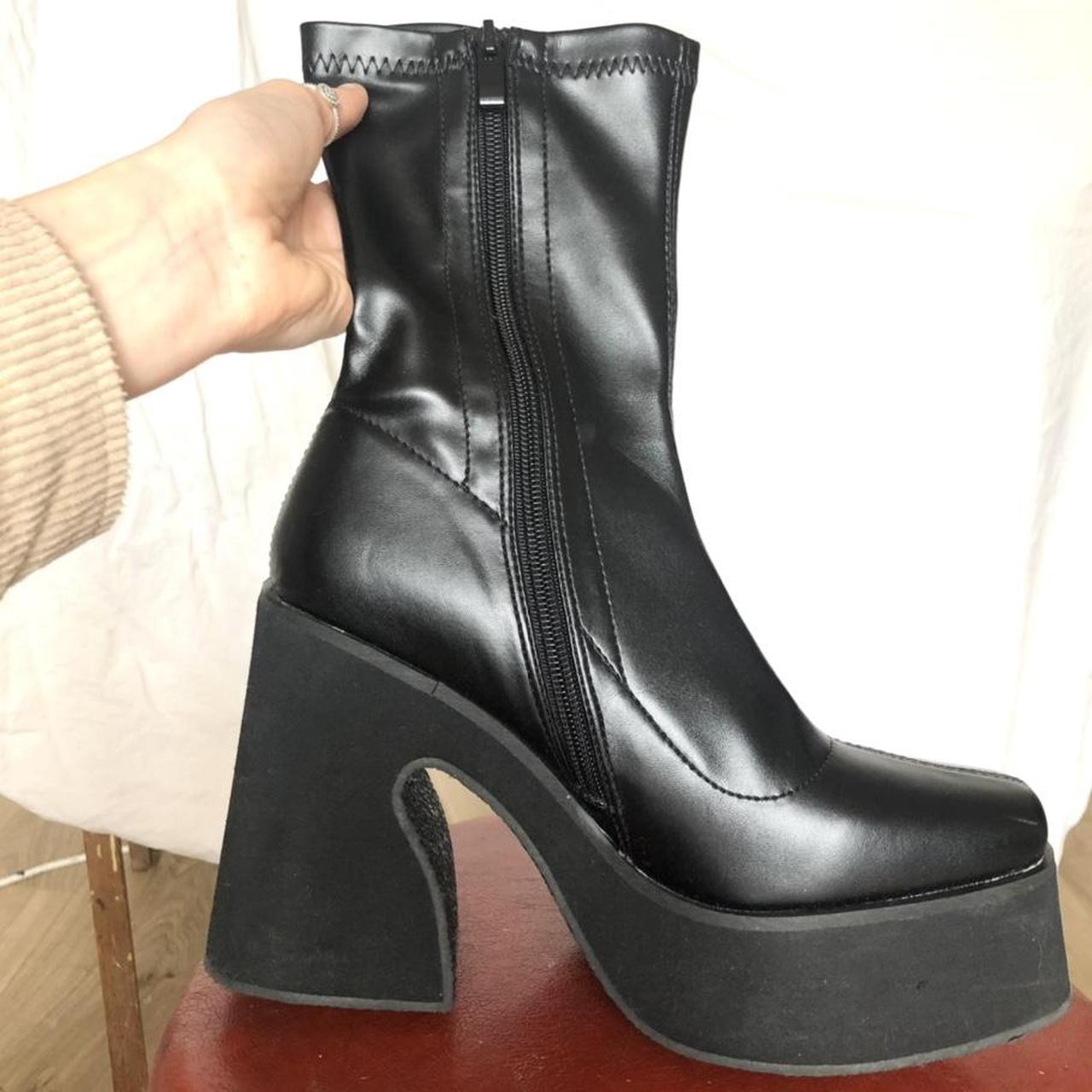 faux leather boots womens uk