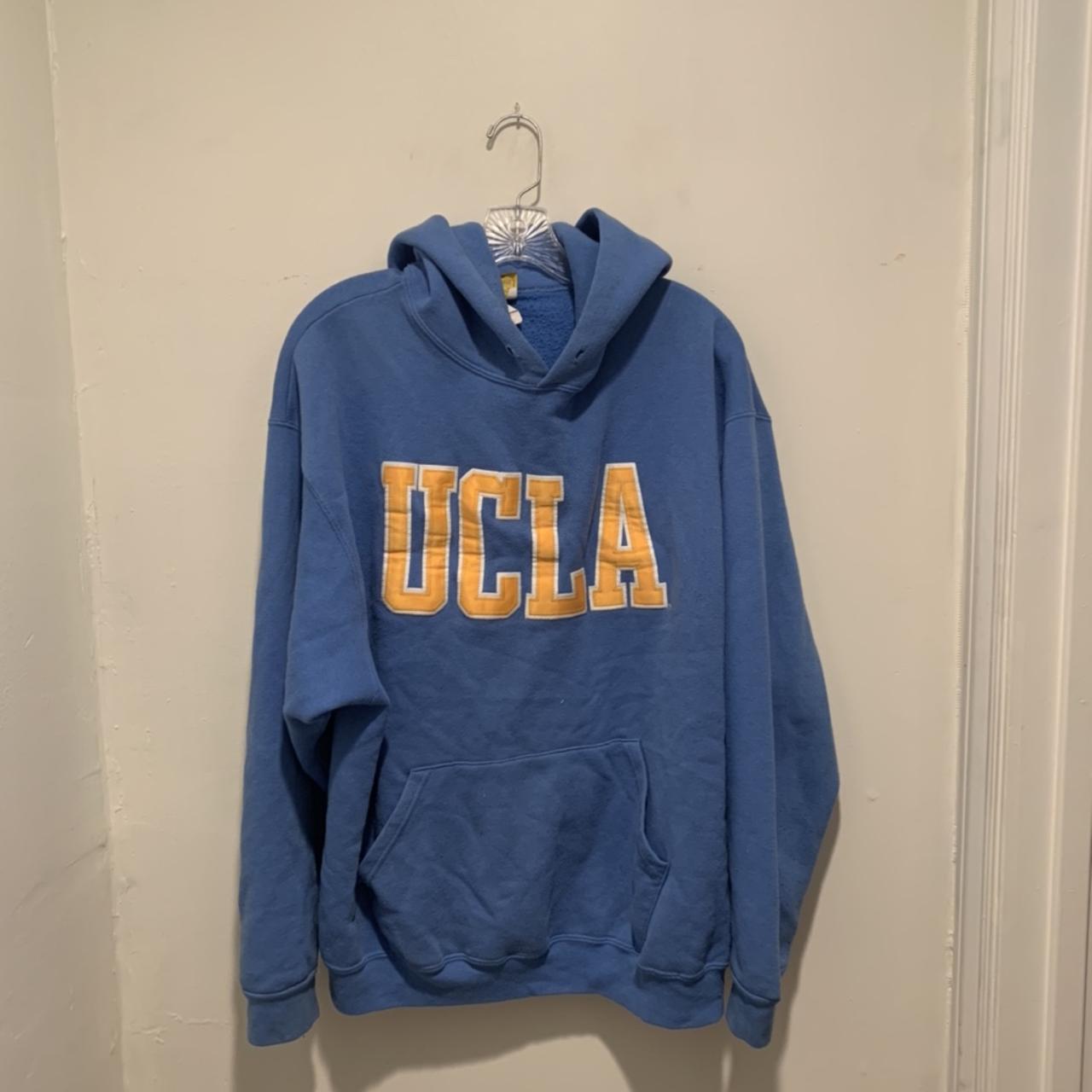 navy blue ucla hoodie! lightly used, but a bit of - Depop