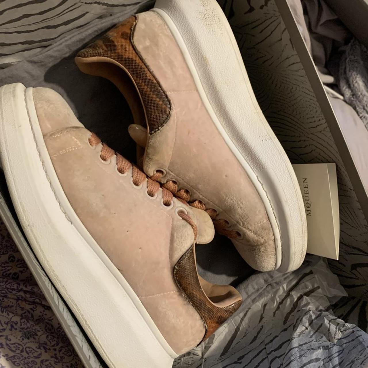 Pink suede alexander mcqueen on sale