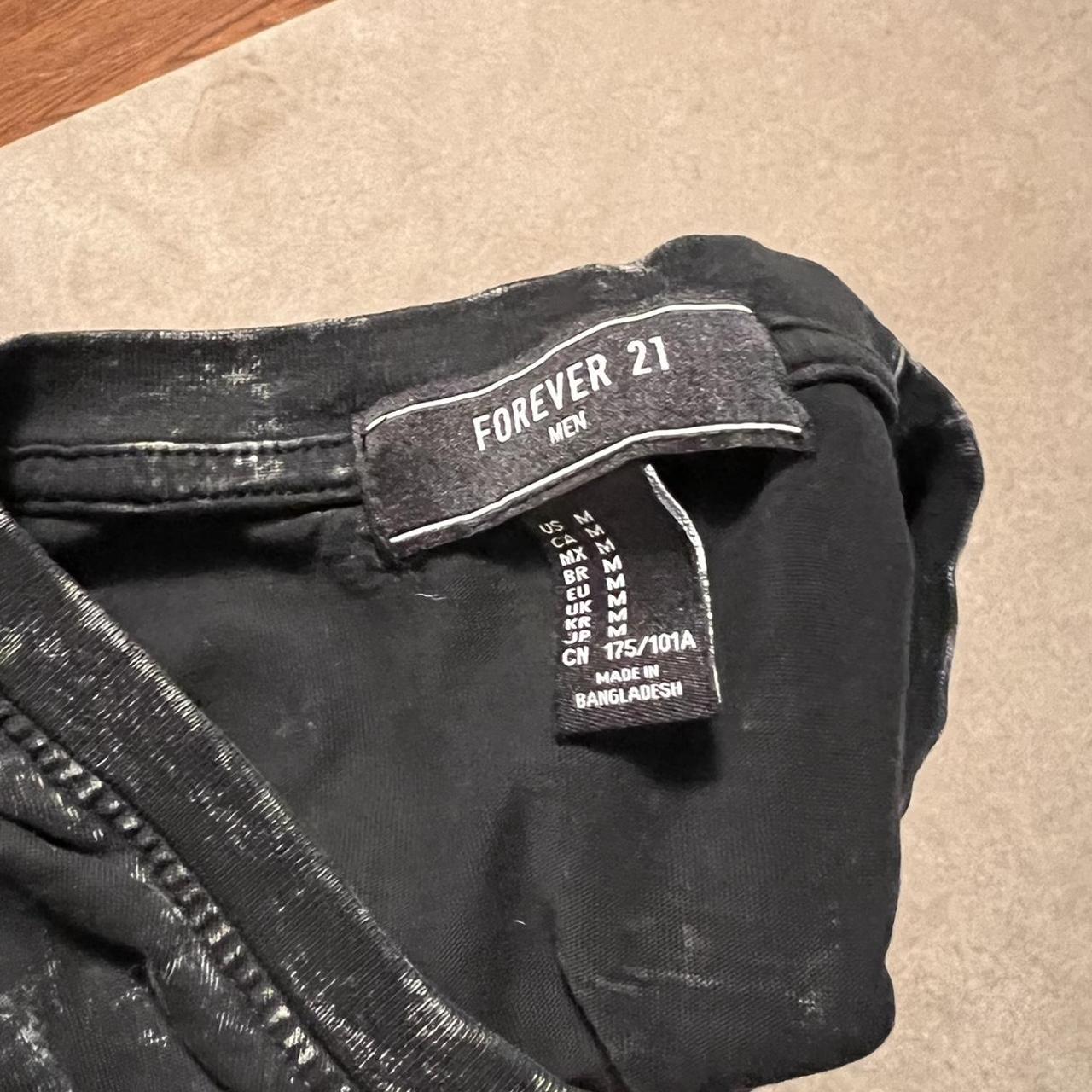 Forever 21 Mens Black Bleached T Shirt Size Depop