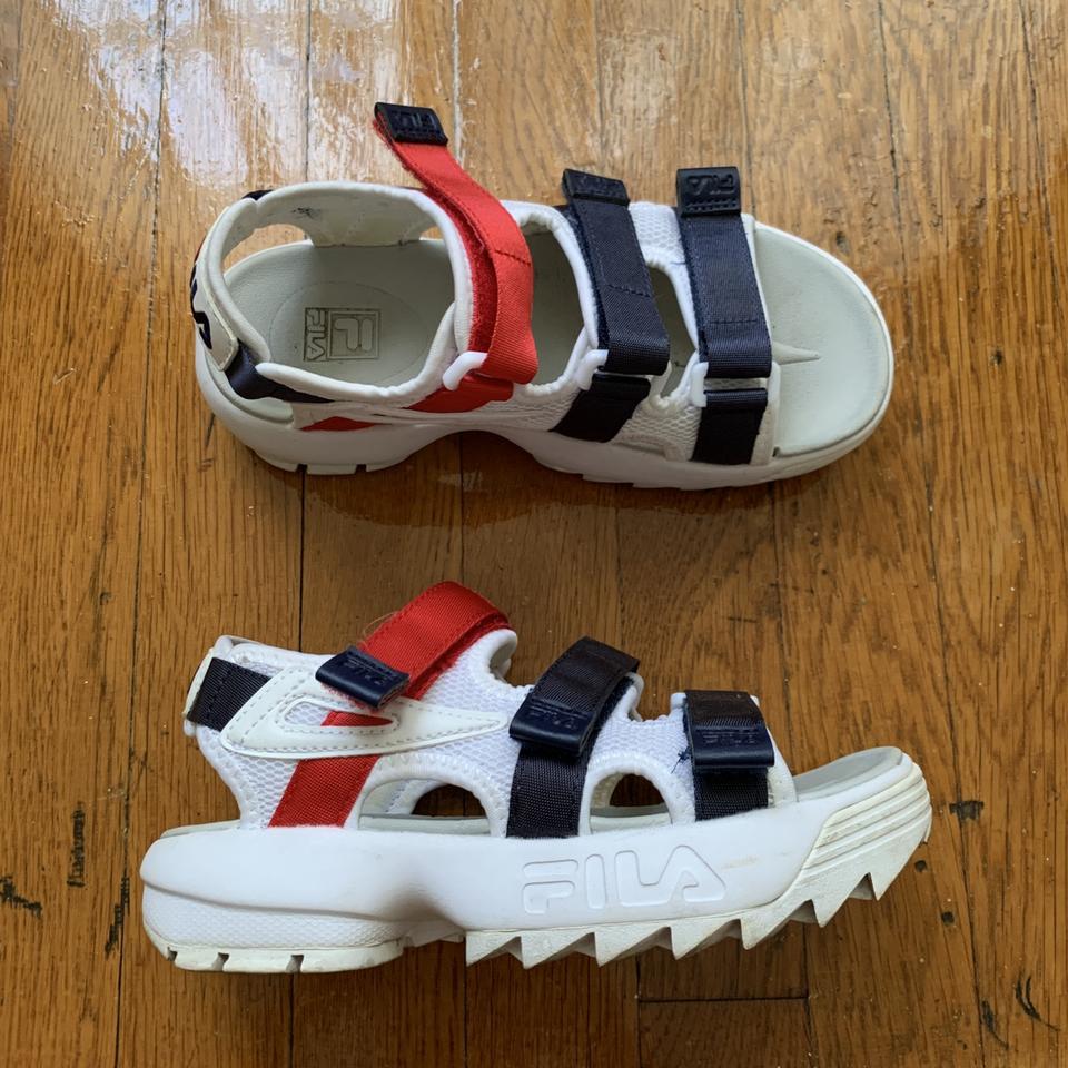 Fila sandals clearance with straps white