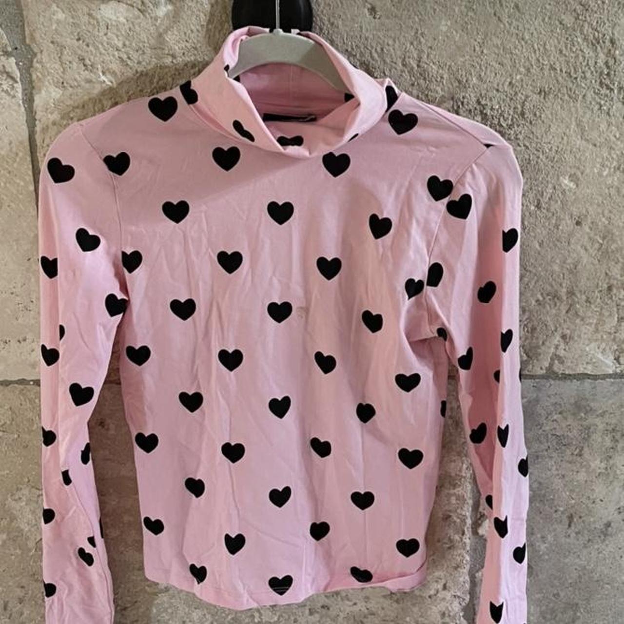 Lazy Oaf Little Hearts Turtleneck Top