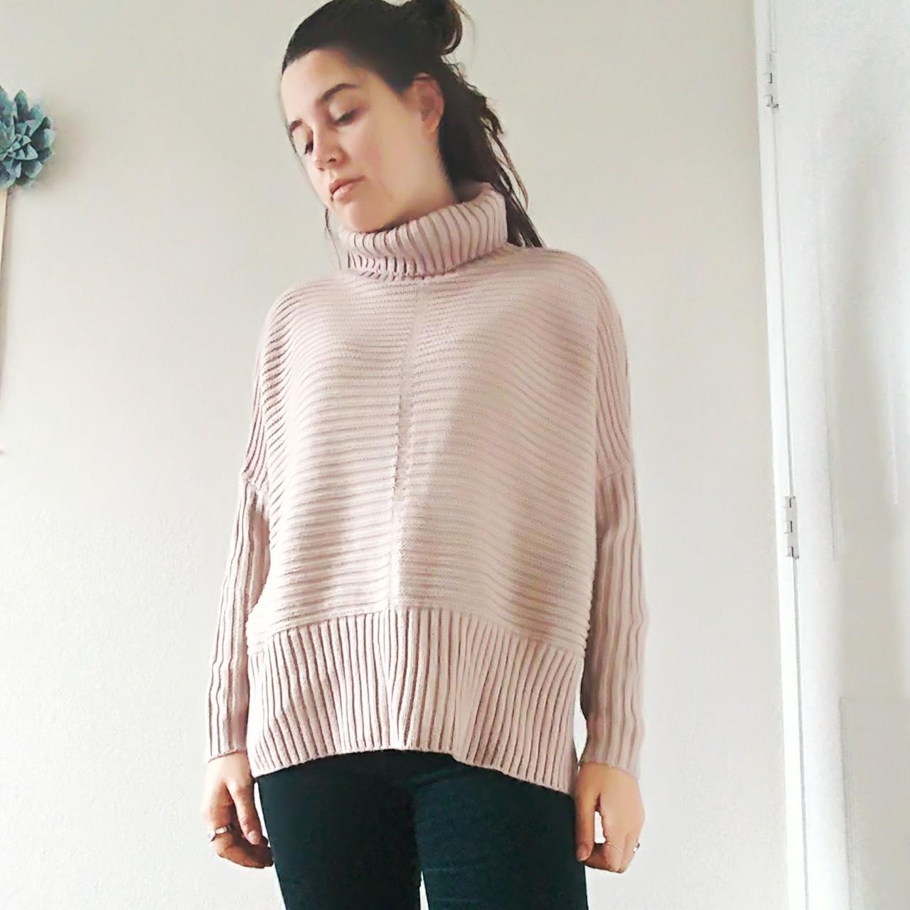 🌿Tan turtleneck sweater from Joan Vass Depop