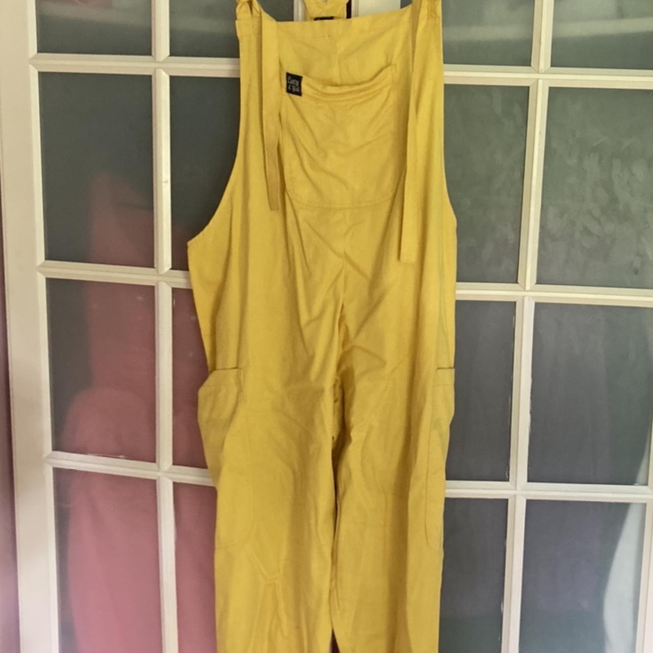 Original Lucy and Yak bright yellow twill dungarees.... - Depop