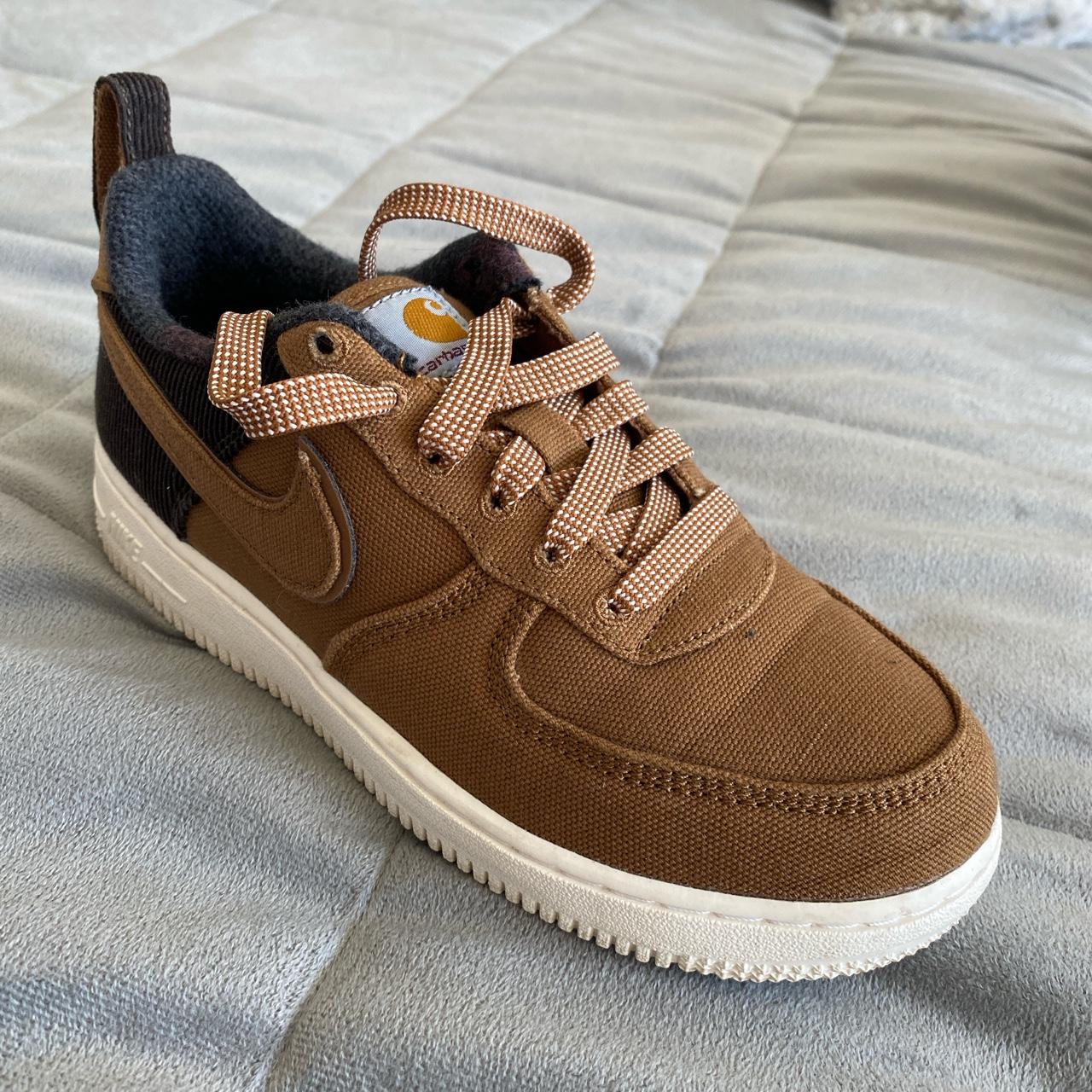 Nike carhartt Air Force 1, perfect condition as worn... - Depop