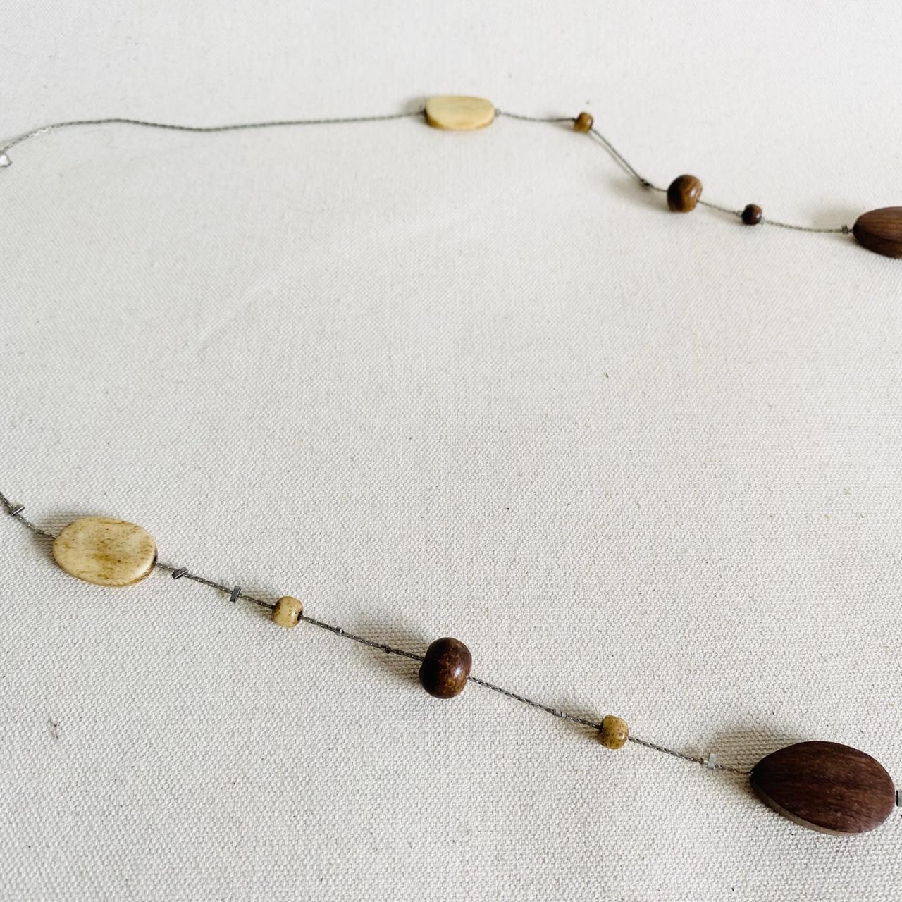 Vintage Antique Acacia Teak Polished Wood Bead... Depop