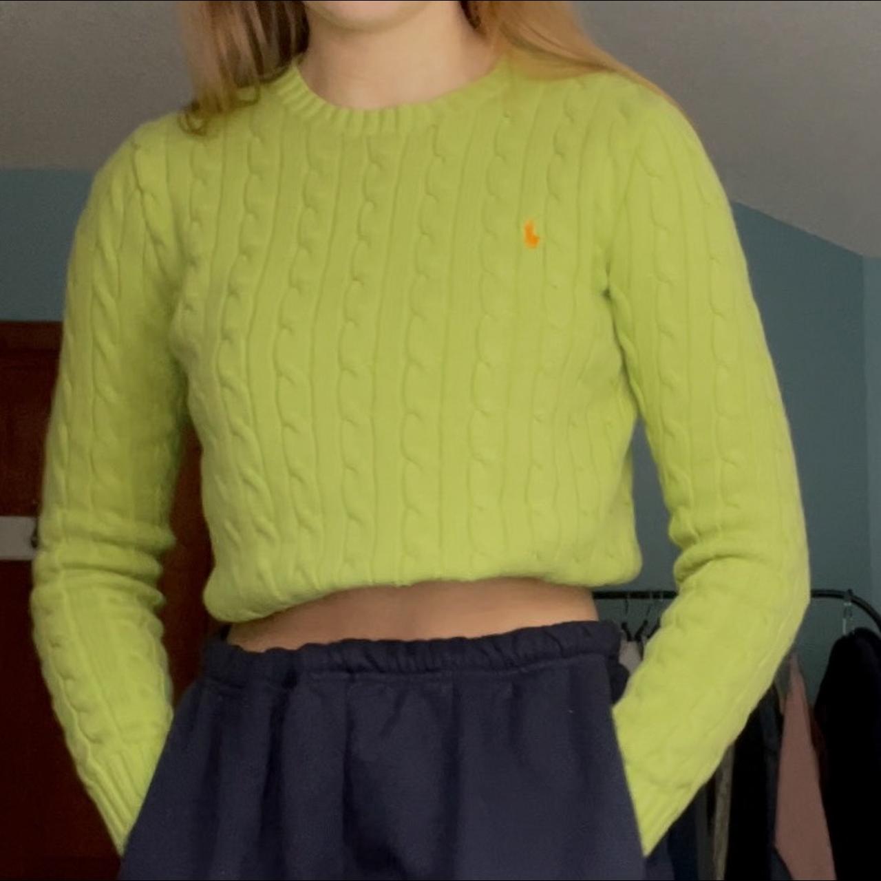 Ralph Lauren Green cable sweater So comfy Cool... - Depop