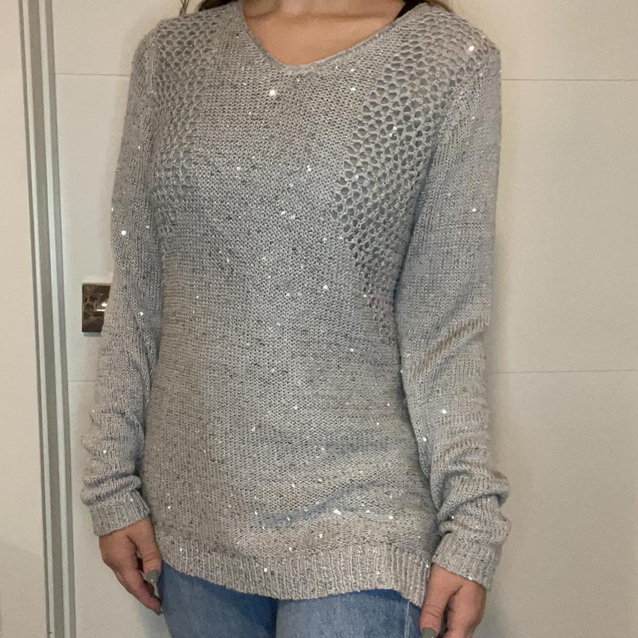 silver sparkly sweaters