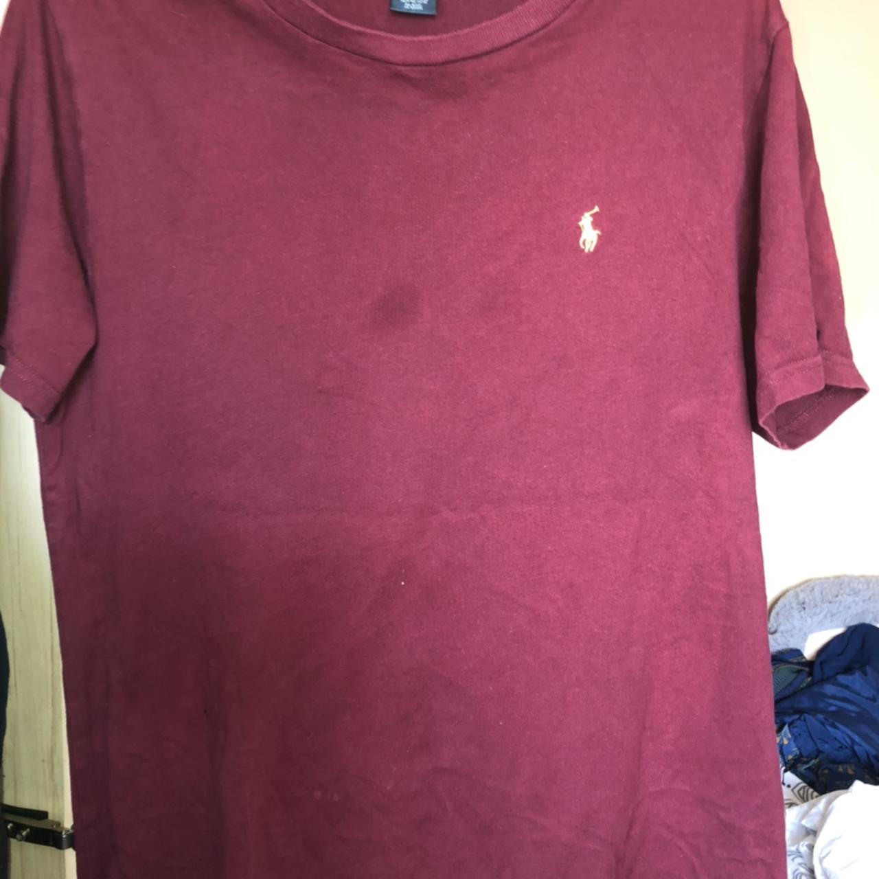 Marune colour Ralph Lauren tshirt size xl but more... - Depop