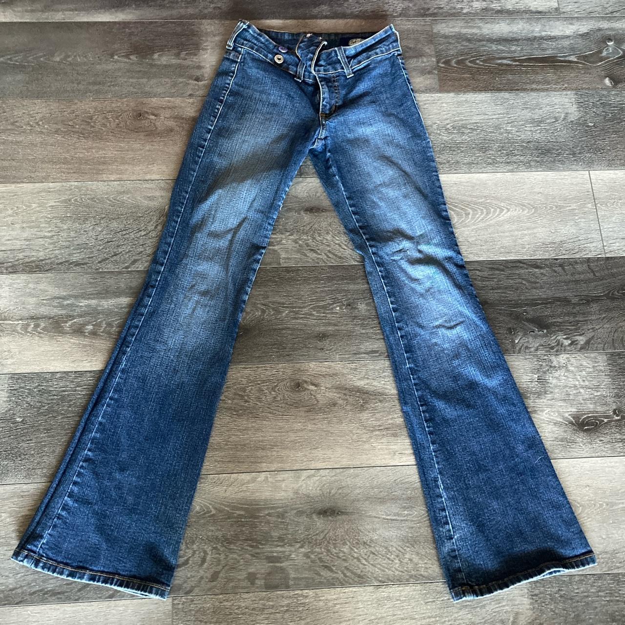 vintage y2k low rise flare jeans missing the... - Depop