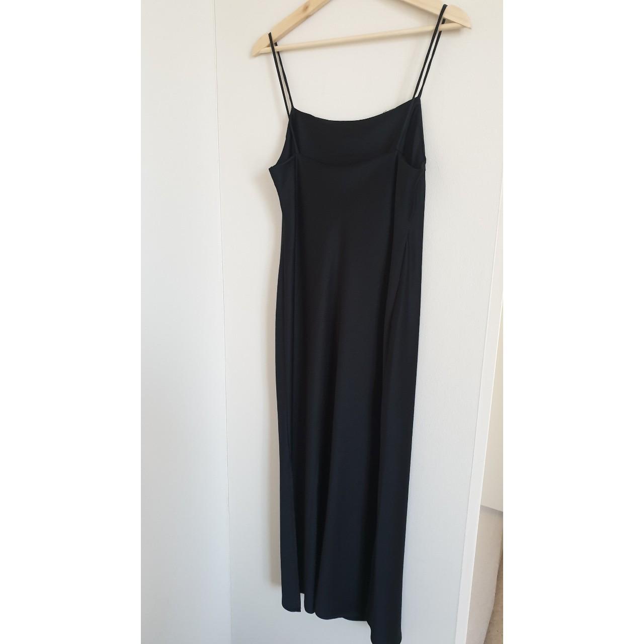 Nasty gal silk black slip dress Never worn Size... - Depop