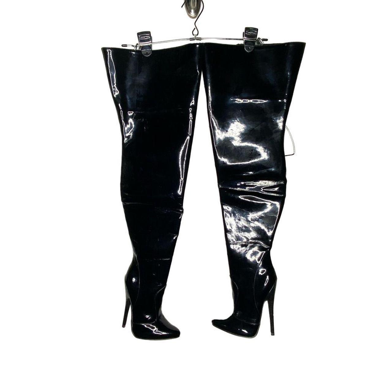 Pvc stiletto hot sale boots