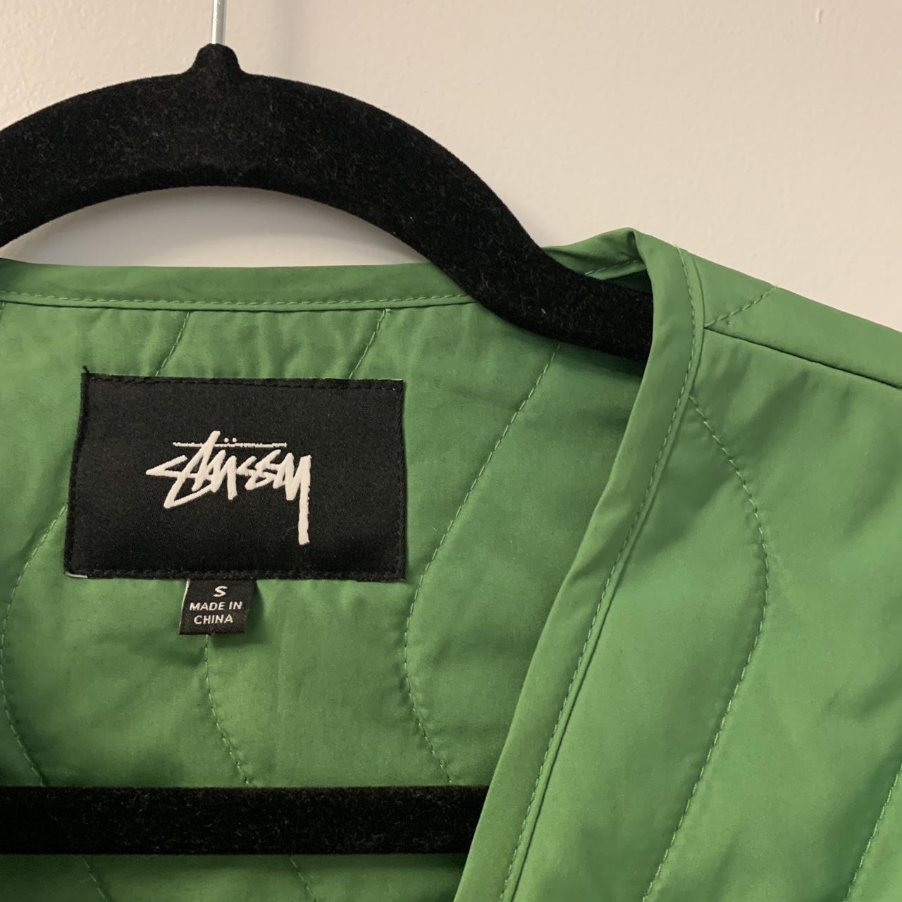 Stüssy Women's Green Coat | Depop