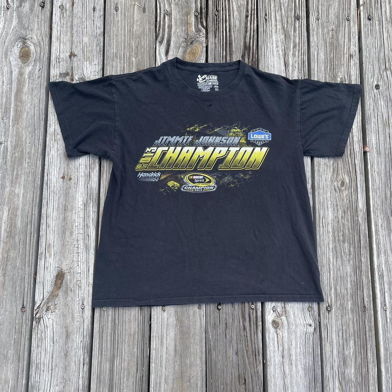 Jimmie Johnson black NASCAR T shirt This is a... - Depop