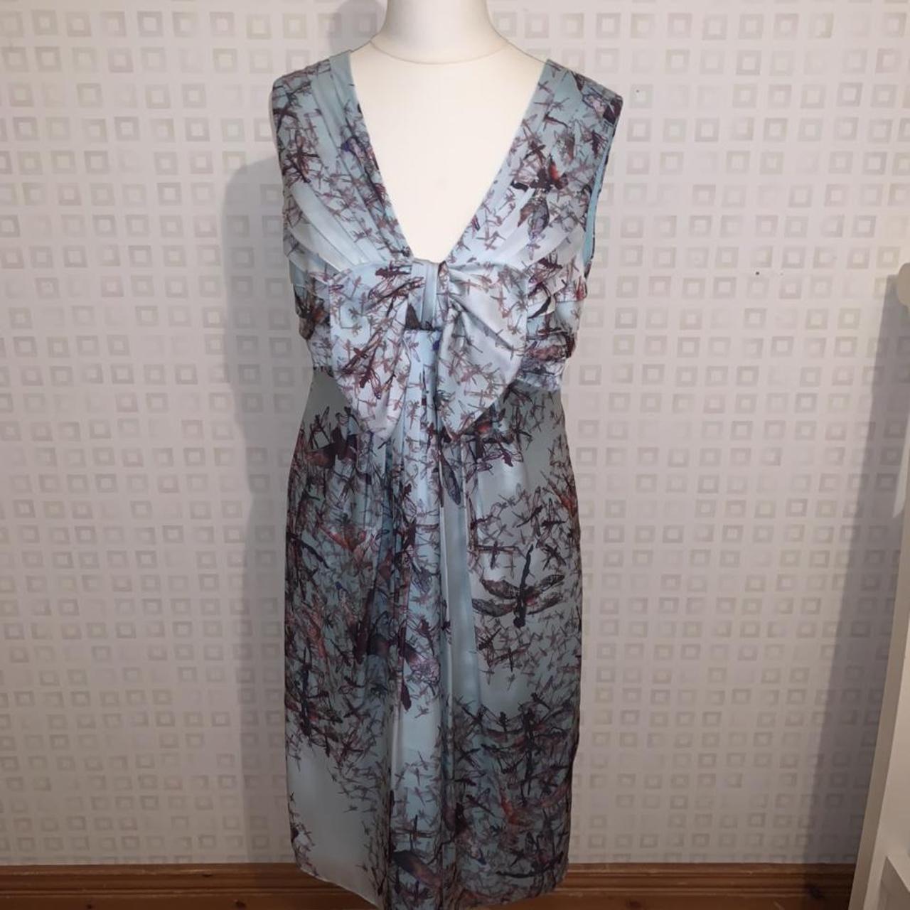 Tedbaker - size 2 dress Beautiful baby blue silk... - Depop