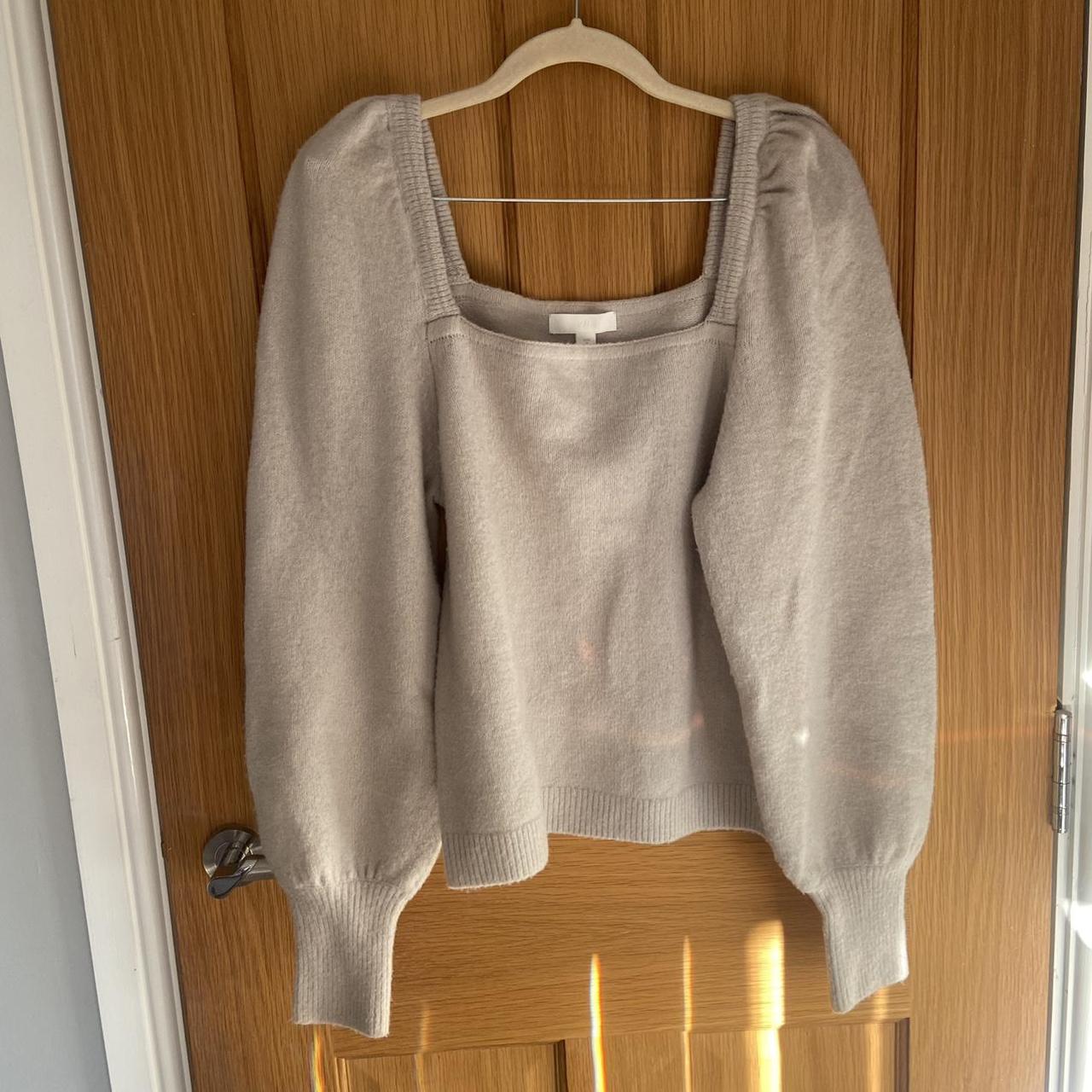Price includes shipping. H&M square neck knit in... - Depop