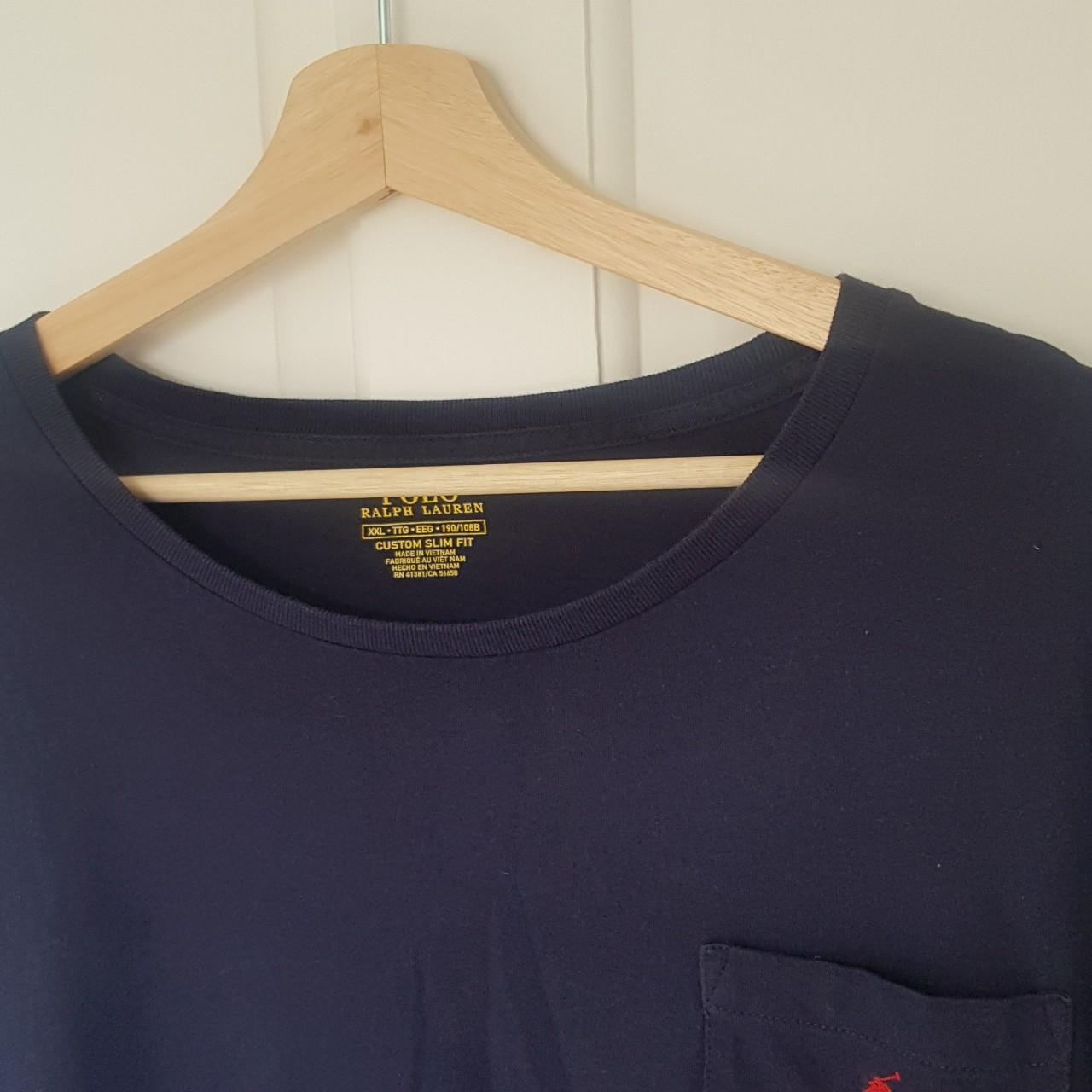 Navy Ralph Lauren Pocket T-Shirt - Extra Extra Large... - Depop