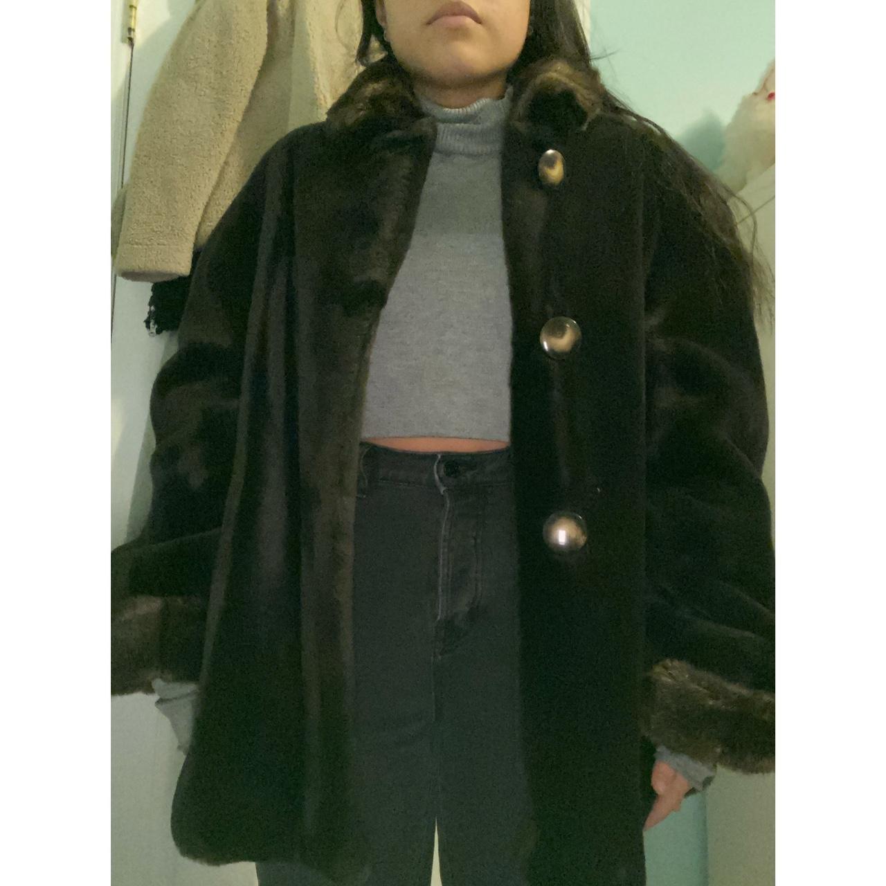 Oleg cassini hot sale fur coat