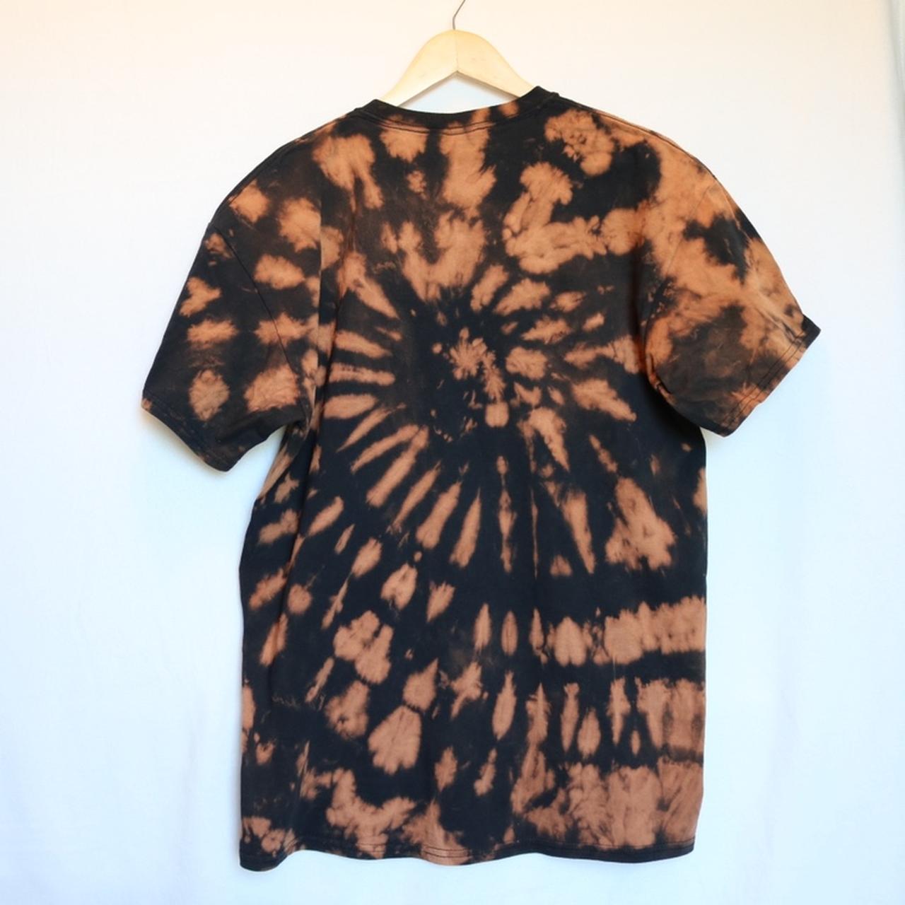 black tie dye tee 🖤 Size: L Measurements: 21” pit... - Depop